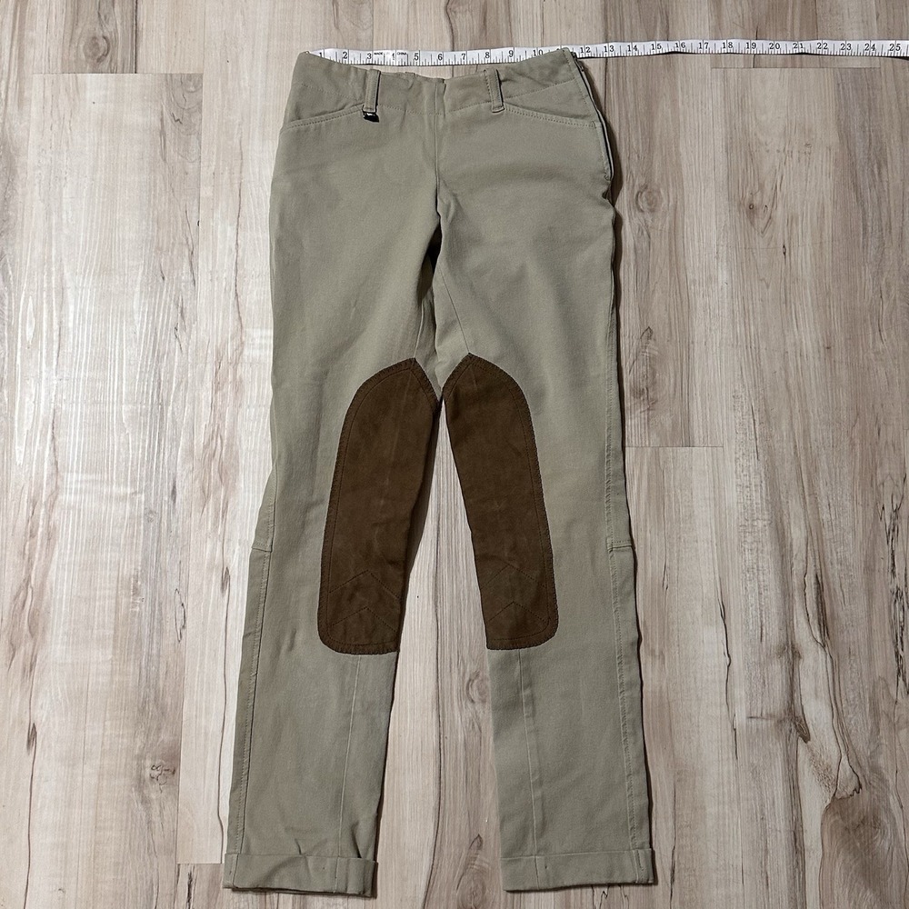 R J CLASSICS Tan Equestrian Side Zip Riding Breeches Ladies Sz 12R Fast Shipping